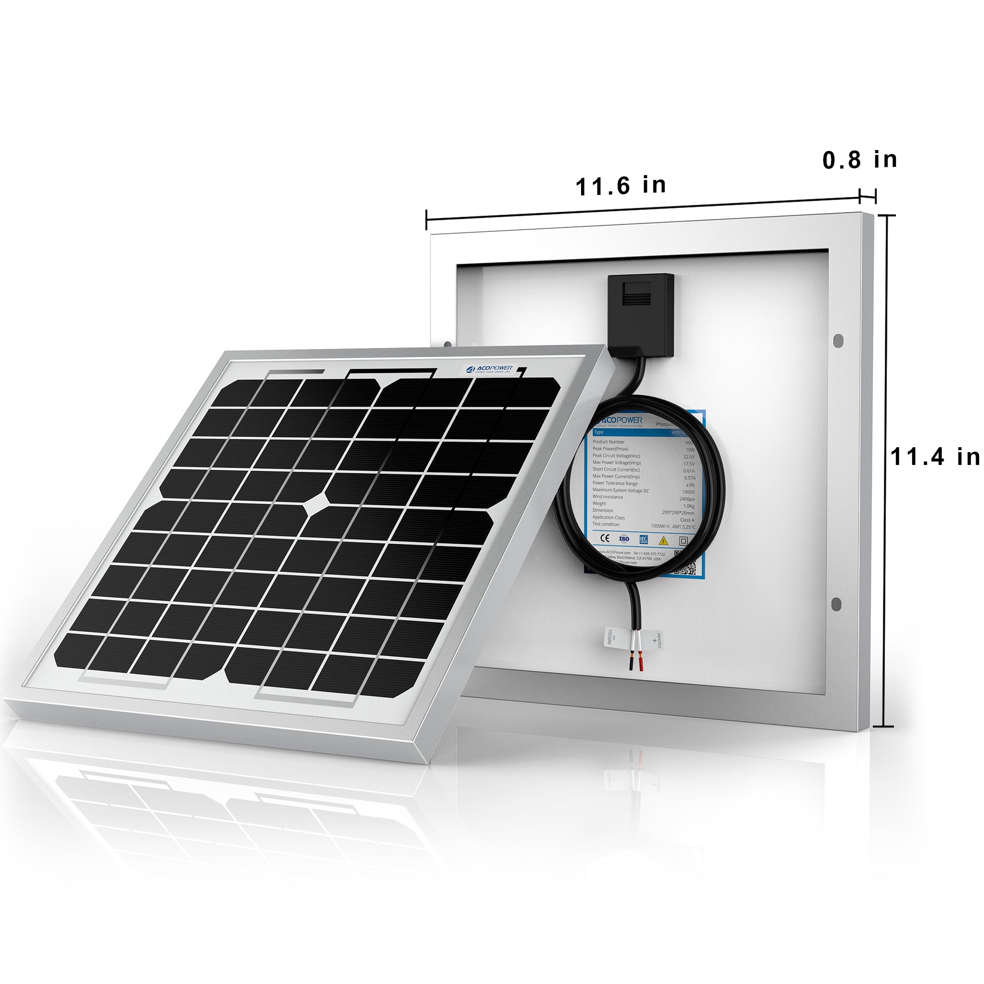 ACOPOWER Mono Solar Panel——5W, 10W, 20W, 30W, 50W