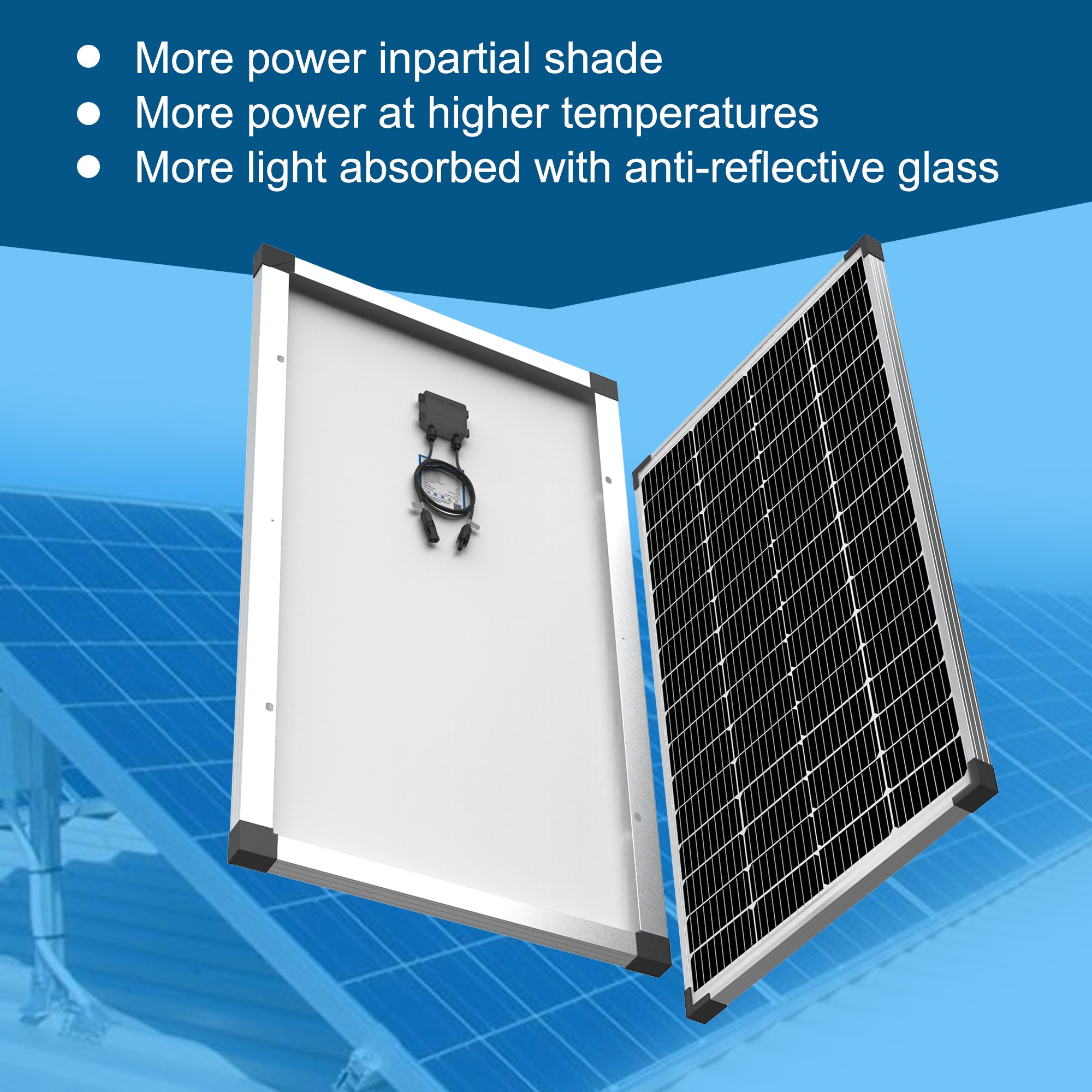 ACOPOWER 175 Watt 12 Volt Monocrystalline Off Grid Solar Panel